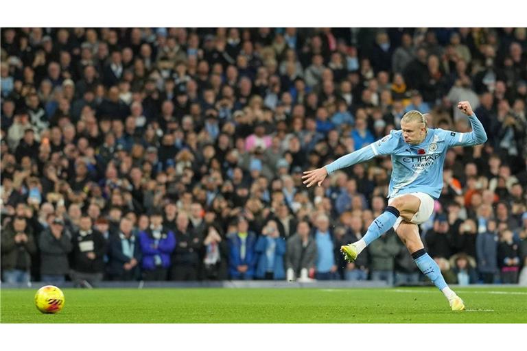 Erling Haaland vergab einen Strafstoß, erzielte aber die Führung für Manchester City.
