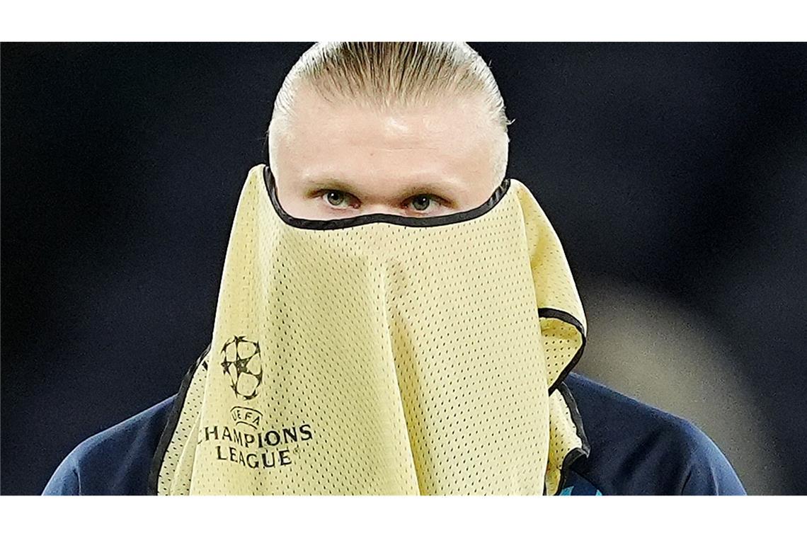 Erling Haaland von Manchester City vor dem Spiel.