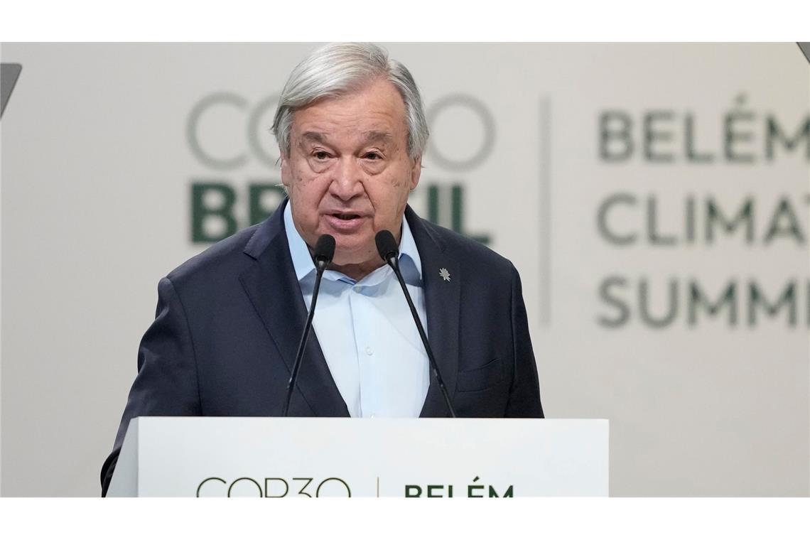 Ernster Warner: UN-Generalsekretär Guterres.