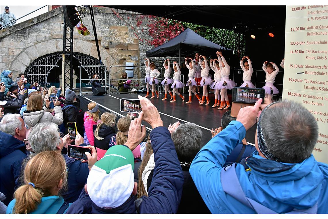 Eröffnung mit den Gänsekindern der Ballettschule Liane. Backnanger Gänsemarkt 20...