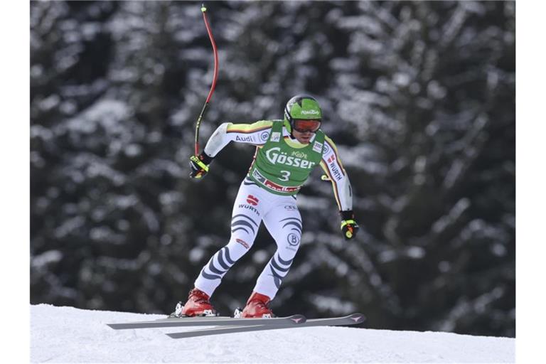 Erreichte im Super G in Saalbach die Top Ten: Andreas Sander. Foto: Alessandro Trovati/AP/dpa