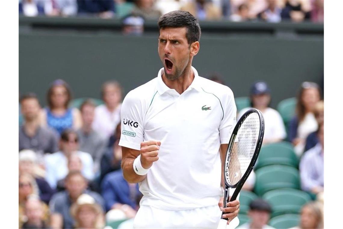 Viertelfinal-Aus für Federer in Wimbledon - Djokovic weiter Erreichte problemlos das Halbfinale in Wimbledon: Novak Djokovic. Foto: Adam Davy/PA Wire/dpa