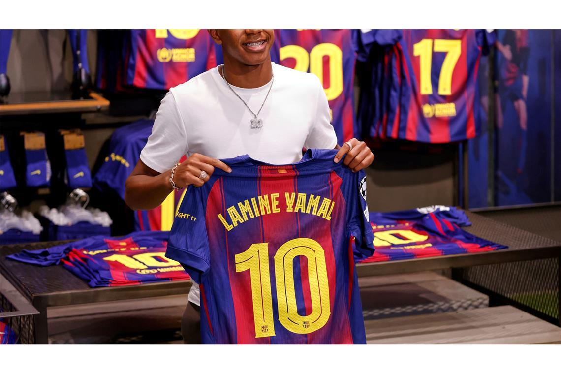 Deutsches Problem? Wenn Stars von morgen zu wenig spielen Erst 18 Jahre alt, aber praktisch immer gesetzt: Barcelonas Jungstar Lamine Yamal.