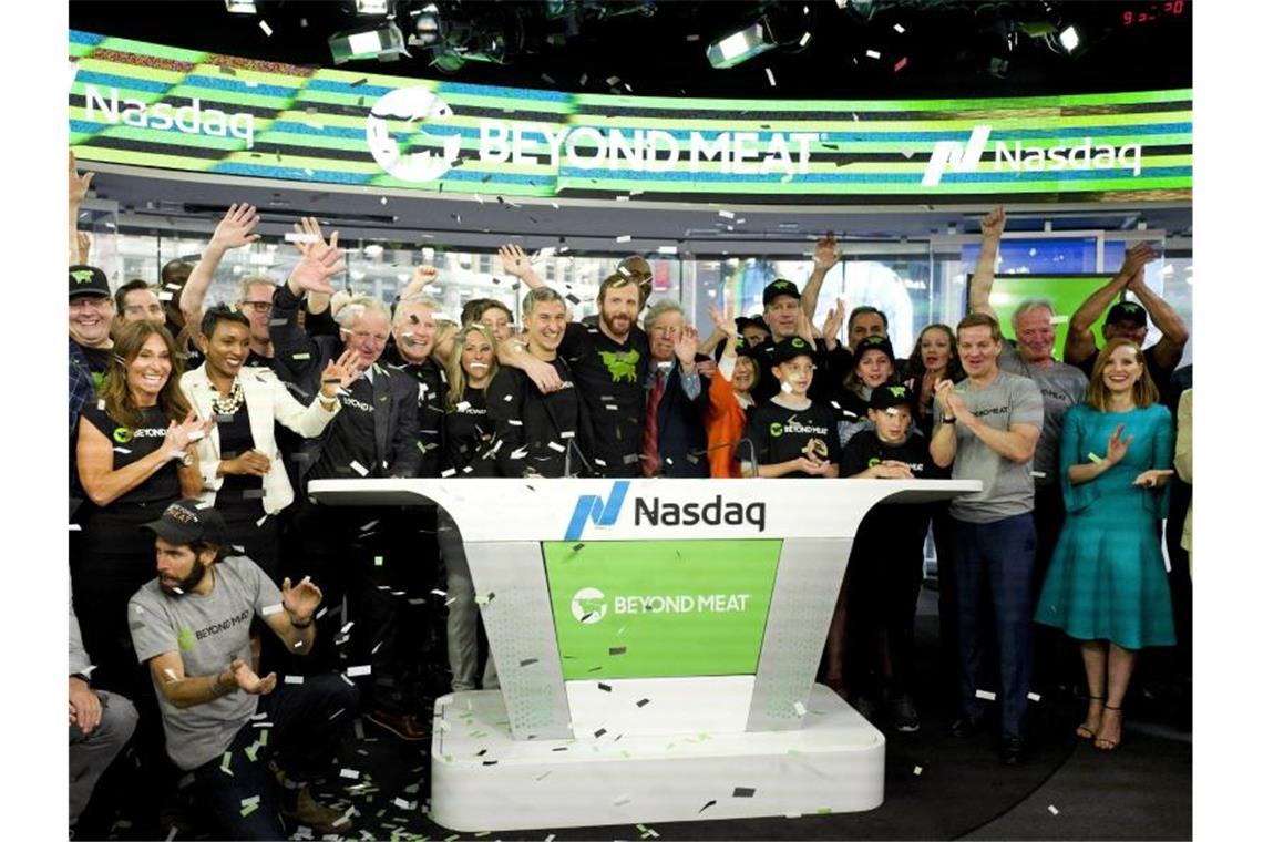 Vegan-Hype: Beyond Meat meldet Umsatzplus von 287 Prozent Erst im Mai ging Beyond Meat an die Börse. Aktuell wird die Aktie um rund das Neunfache über dem Ausgabekurs gehandelt. Foto: Mark Lennihan/AP