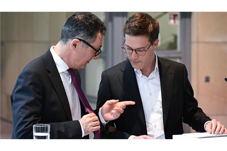 Erste Annäherung nach der Landtagswahl: Die Verhandlungen zwischen Cem Özdemir (links) und Manuel Hagel kommen  voran.