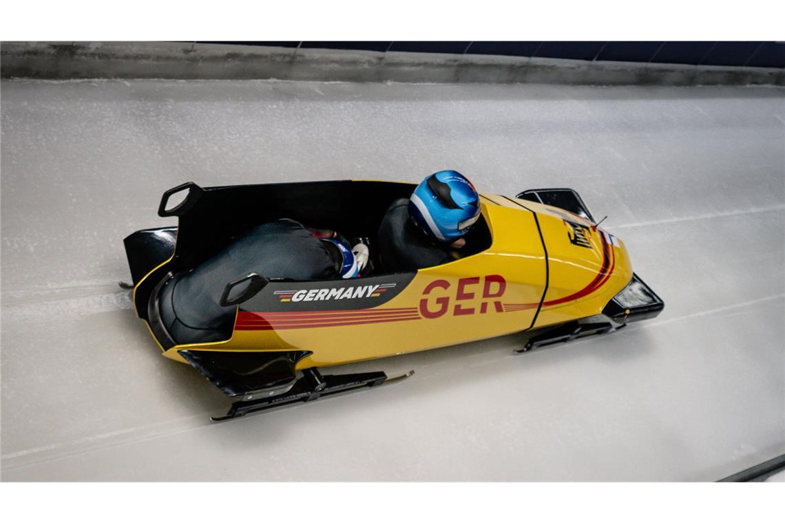 Erster Platz bei Olympia: Im Zweierbob holt Laura Nolte die Goldmedaille.