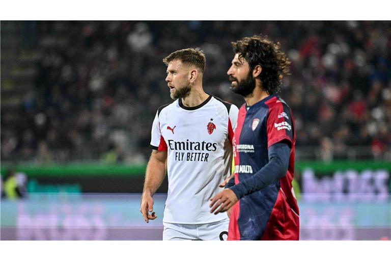 Erstes Spiel, erster Sieg - aber noch kein Tor: Milans neuer Stürmer Niclas Füllkrug (li.).