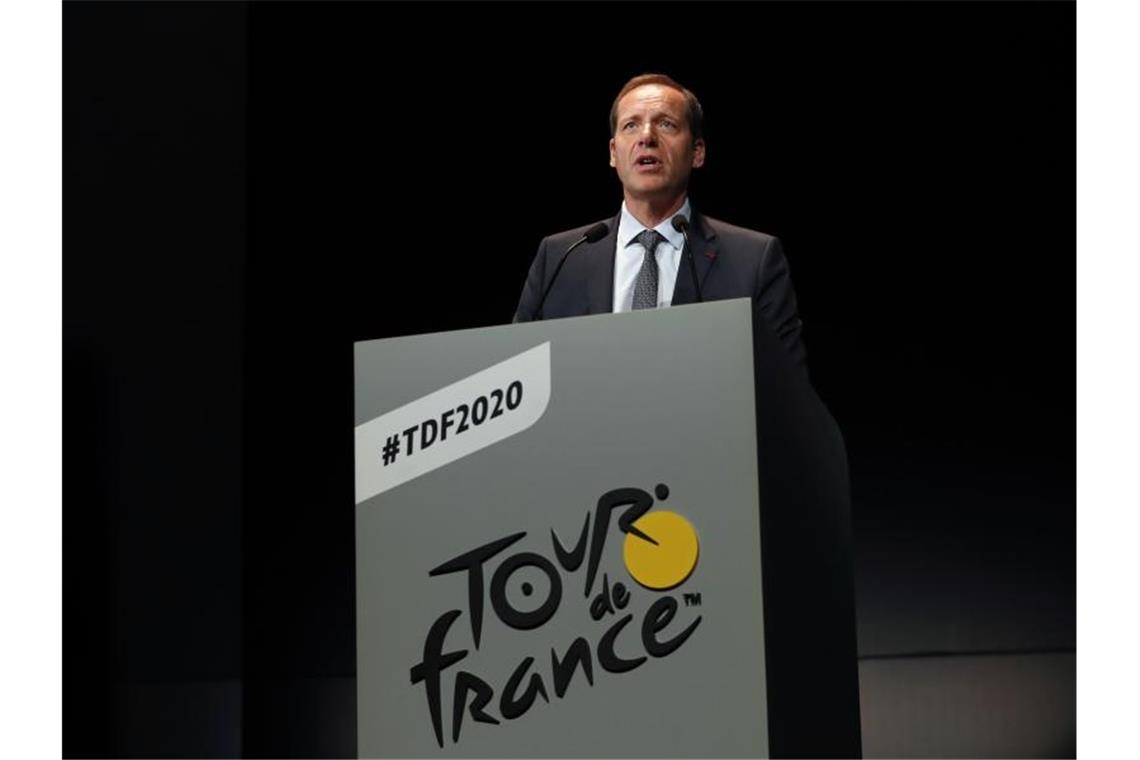 Alles für die Tour de France - Kampf um das Prestigerennen Erteilt einer Tour ohne Zuschauer eine Absage: Christian Prudhomme, Direktor der Tour de France. Foto: Thibault Camus/AP/dpa