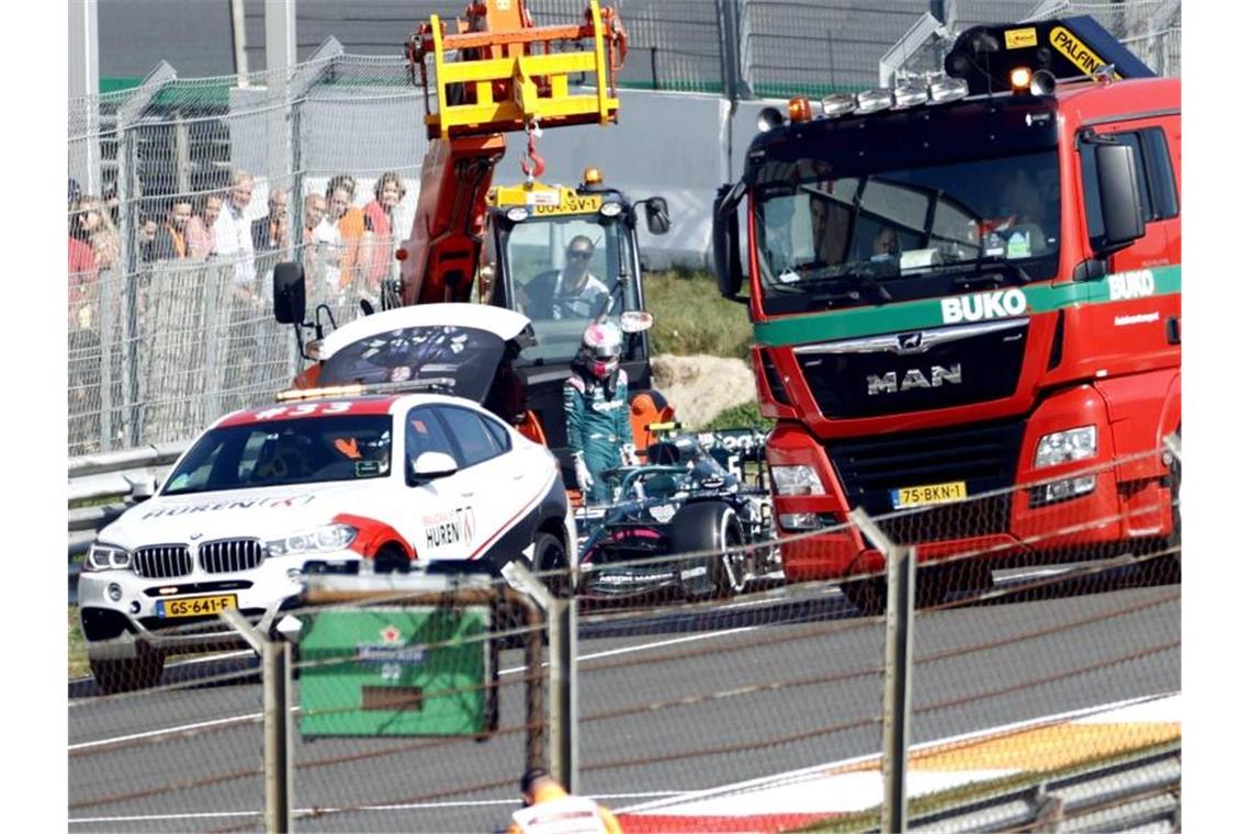 Vettel-Panne sorgt für Trainingspause in Zandvoort Erwischte keinen guten Start in Zandvoort: Sebastian Vettel. Foto: Koen Van Weel/ANP/dpa