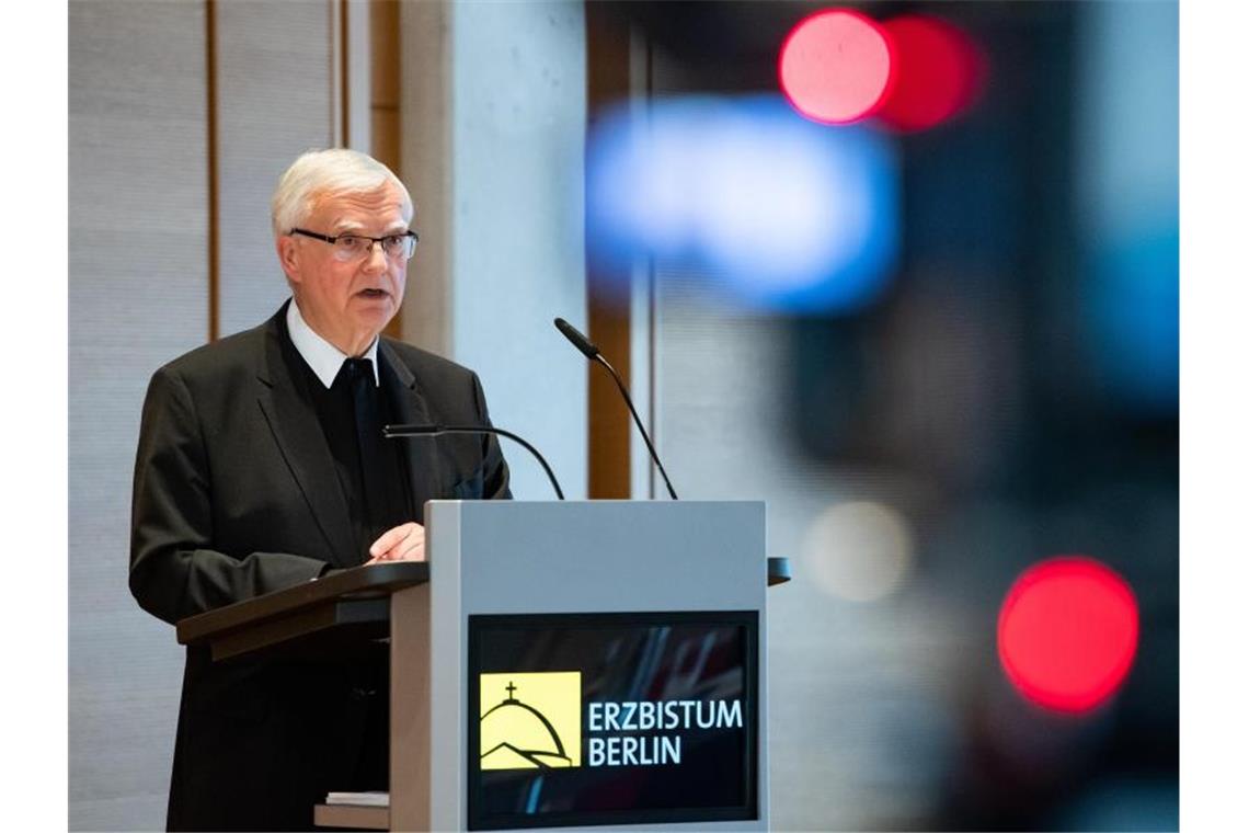 Missbrauch in Kirche: Mindestens 120 Opfer im Bistum Berlin Erzbischof Heiner Koch während der Pressekonferenz zur Vorstellung des Gutachtens in Berlin. Foto: Bernd von Jutrczenka/dpa