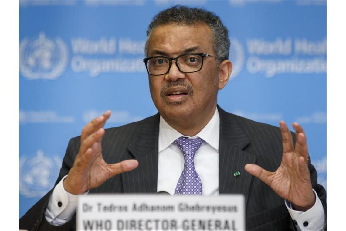 „Es geht mir gut und ich habe keine Symptome, aber ich werde mich in den kommenden Tagen selbst unter Quarantäne stellen und von zuhause aus arbeiten, so wie es die WHO-Richtlinien vorsehen“, so Tedros Adhanom Ghebreyesus. Foto: Salvatore Di Nolfi/KEYSTONE/dpa