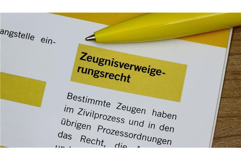 Es geht um das Zeugnisverweigerungsrecht. (Symbolbild)