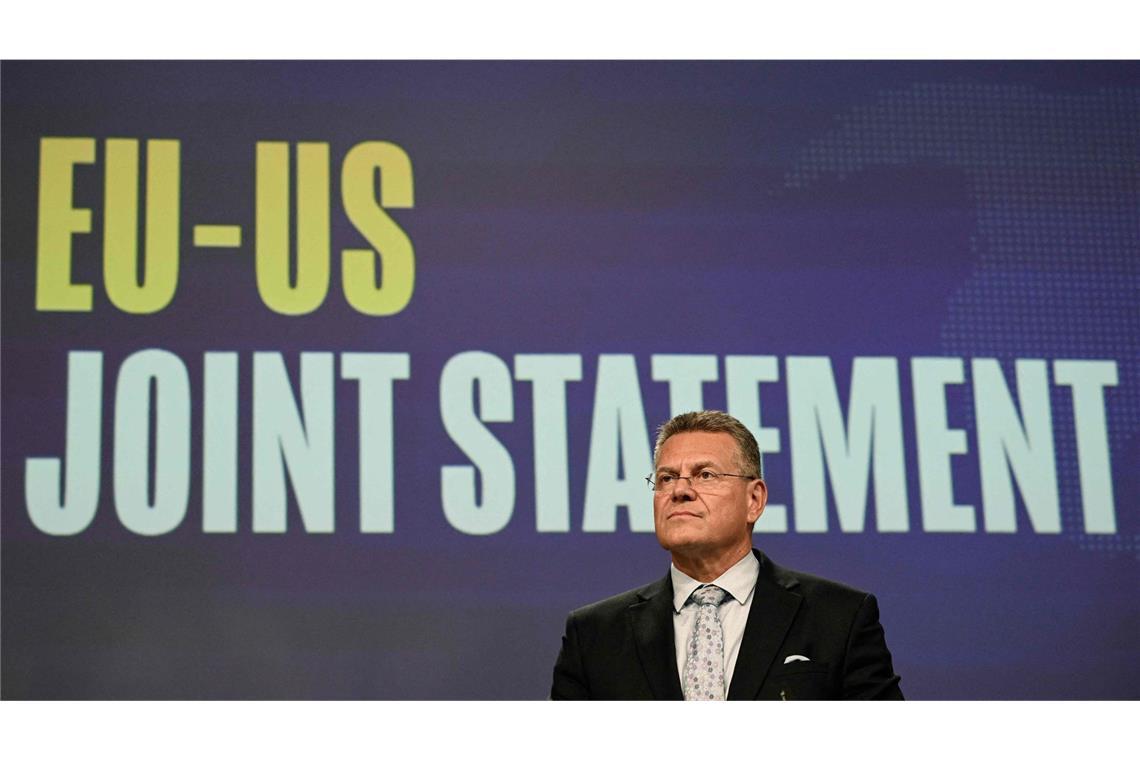 EU-Handelskommissar Maros Sefcovic verkündet einen Zoll-Deal zwischen der EU und den USA. Die Europäer sind erleichtert, können mit dem Ergebnis allerdings nicht wirklich zufrieden sein.