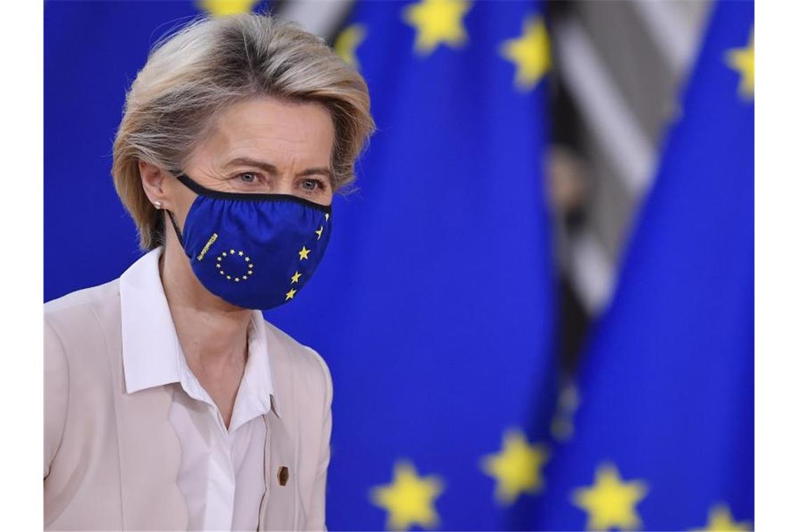 EU-Kommissions-Chefin Ursula von der Leyen dämpft die Hoffnungen auf ein Brexit-Abkommen mit Großbritannien. Foto: John Thys/Pool AFP/AP/dpa