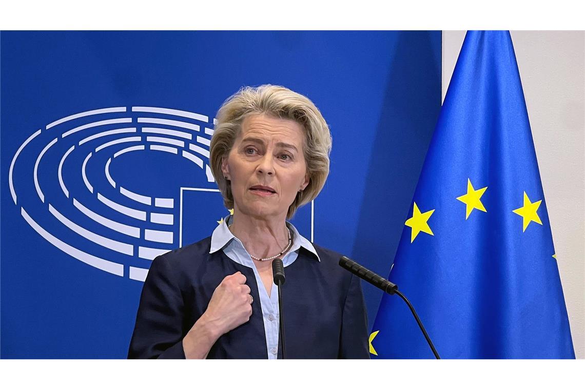 EU-Kommissionspräsidentin Ursula von der Leyen begrüßte die Zustimmung des Parlaments zur Asylreform.