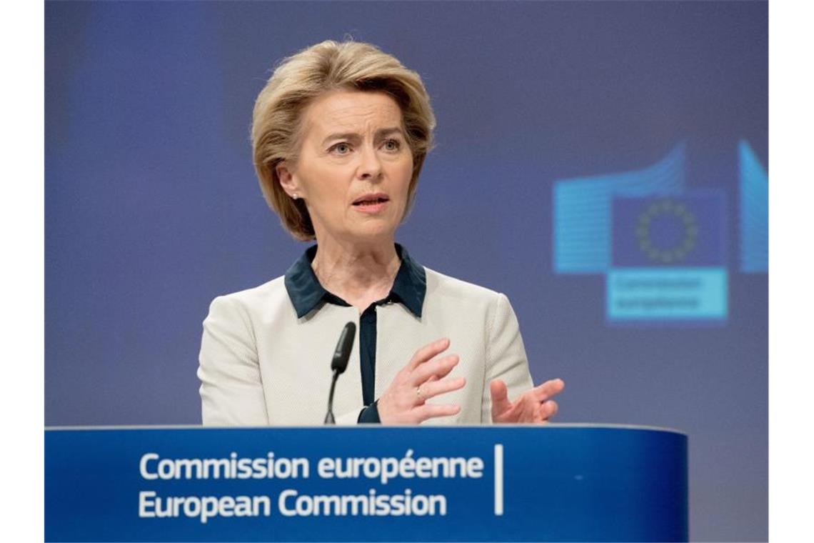EU-Kommissionspräsidentin Ursula von der Leyen hat sich für einen europäischen „Marshall-Plan“ nach historischem Vorbild ausgesprochen. Foto: Etienne Ansotte/Europäische Kommission/dpa