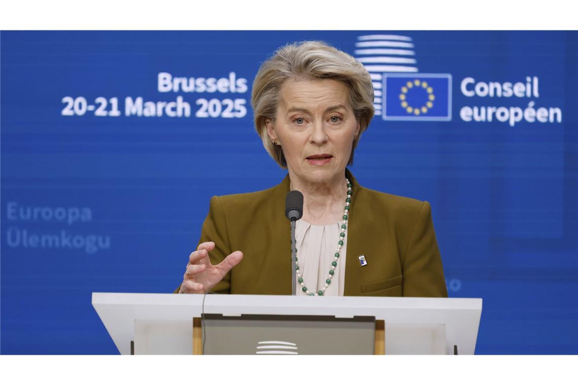 Kommission schlägt erste EU-weite Liste sicherer Herkunftsstaaten vor EU-Kommissionspräsidentin Ursula von der Leyen in Brüssel. Eine gemeinsame europäische Liste sicherer Herkunftsstaaten soll erstellt werden (Archivfoto).