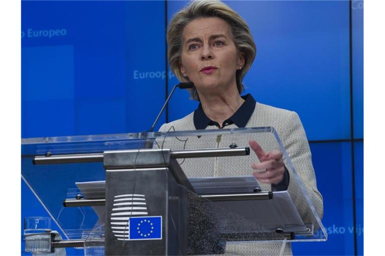 EU-Kommissionspräsidentin Ursula von der Leyen meldet in den Verhandlungen über einen Handelspakt für die Zeit nach dem Brexit Fortschritte. Foto: Olivier Matthys/AP Pool/dpa
