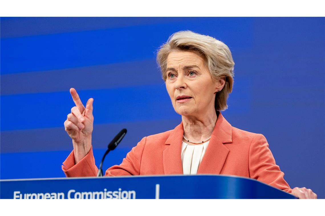 Große Ungewissheit - Was Europa bei neuen US-Zöllen fürchtet EU-Kommissionspräsidentin von der Leyen warnt vor einem Zollstreit. (Archivbild)