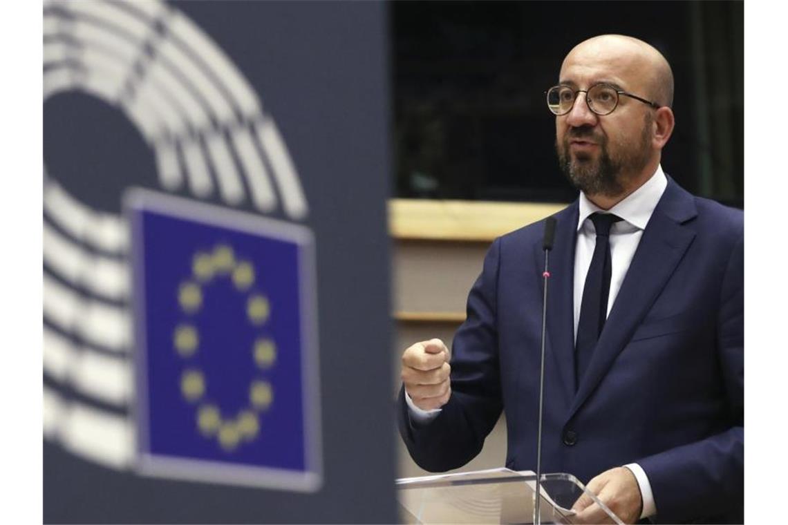 EU-Ratspräsident Charles Michel hat den Mitgliedsstaaten einen Kompromissvorschlag unterbreitet. Foto: Yves Herman/Reuters Pool/AP/dpa