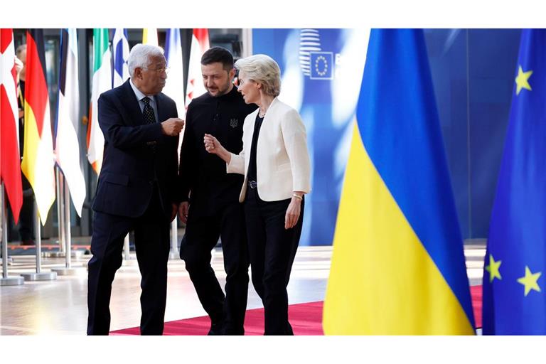 EU-Ratspräsident Costa und Kommissionspräsidentin von der Leyen besuchen heute Kiew. (Archivbild)