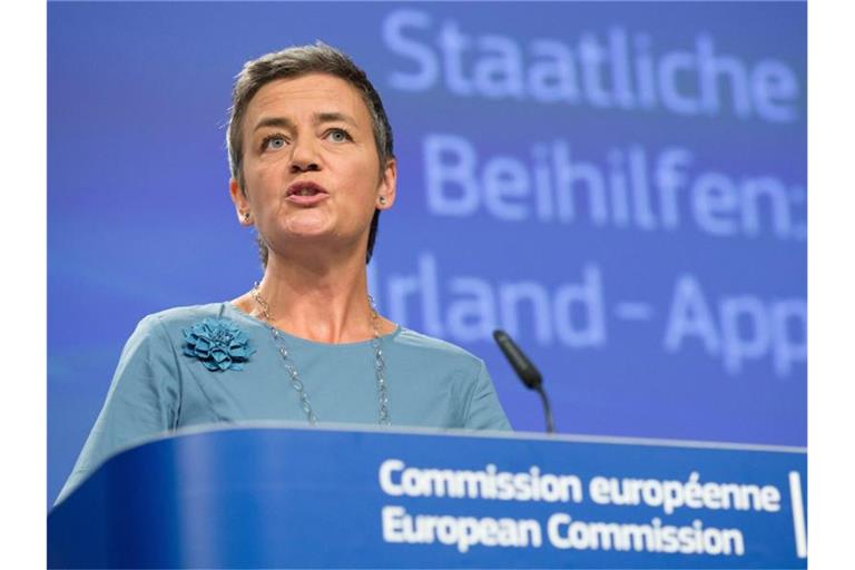 EU-Wettbewerbskommissarin Margrethe Vestager hatte Apple aufgefordert, die Milliardensumme in Irland nachzuzahlen, weil das Land dem Konzern eine unzulässige Sonderbehandlung bei den Steuerkonditionen gewährt habe. Foto: Stephanie Lecocq/EPA/dpa