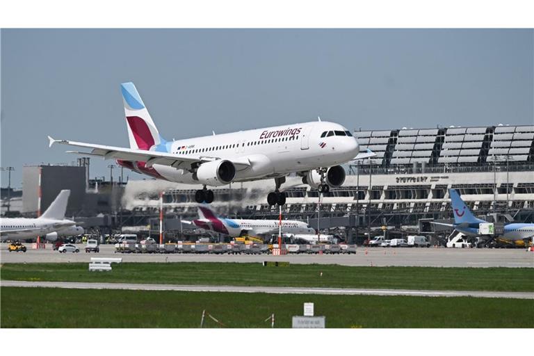 Eurowings-Landung in Stuttgart.