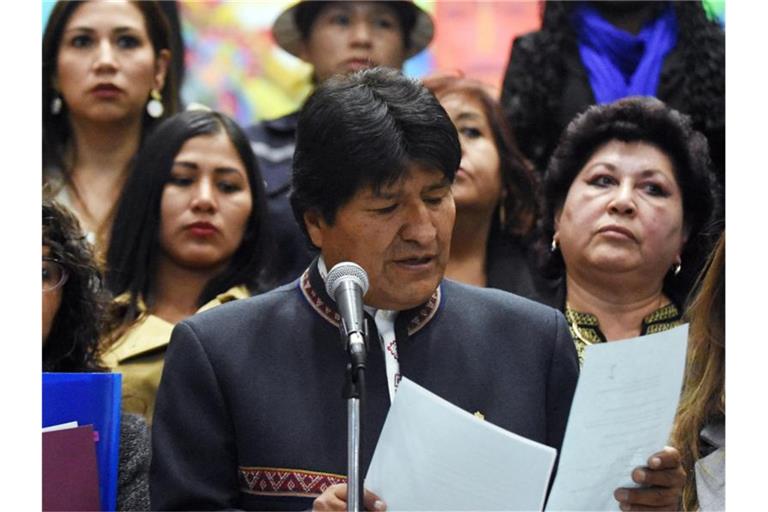 Evo Morales, Präsident von Bolivien, will die Gewalt gegen Frauen bekämpfen. Foto: Diego Valero/ABI