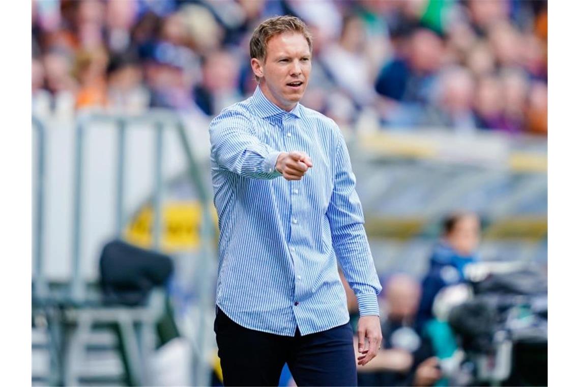 Ex-Hoffenheim-Trainer Julian Nagelsmann startet mit seinem neuen Team RB Leipzig in die Saison. Foto: Uwe Anspach