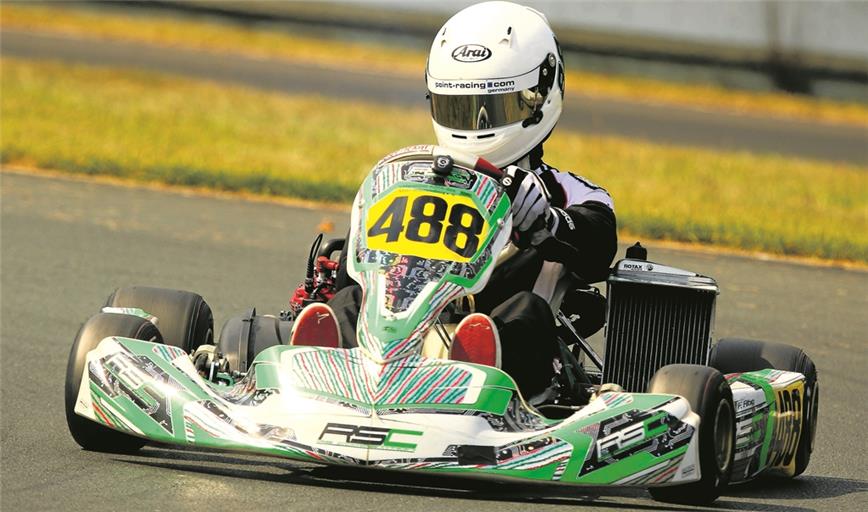 Fährt in der deutschen Spitze mit dem Kart mit: Der Backnanger Finn Albig. Fotos: privat