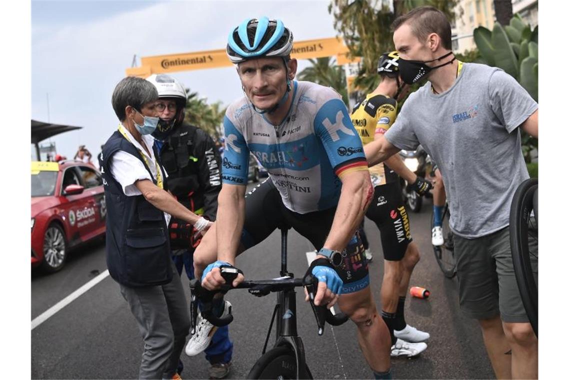 Greipel auf Abschiedstour: „Ist schon eine komische Tour“ Fährt vermutlich seine letzte Tour de France: André Greipel. Foto: Marco Bertorello/AFP/dpa