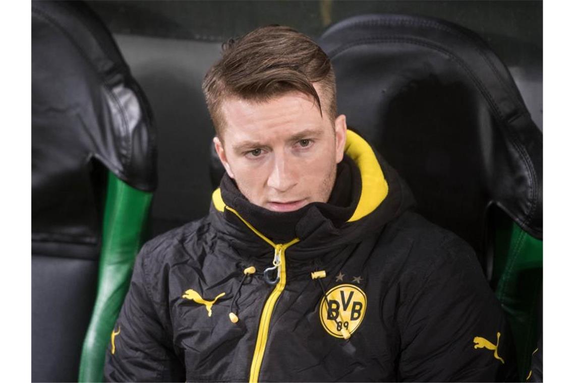 BVB ohne Kapitän Reus gegen Inter Mailand Fällt verletzt für den Borussia Dortmund gegen Inter Mailand aus: BVB-Kapitän Marco Reus. Foto: Bernd Thissen/dpa
