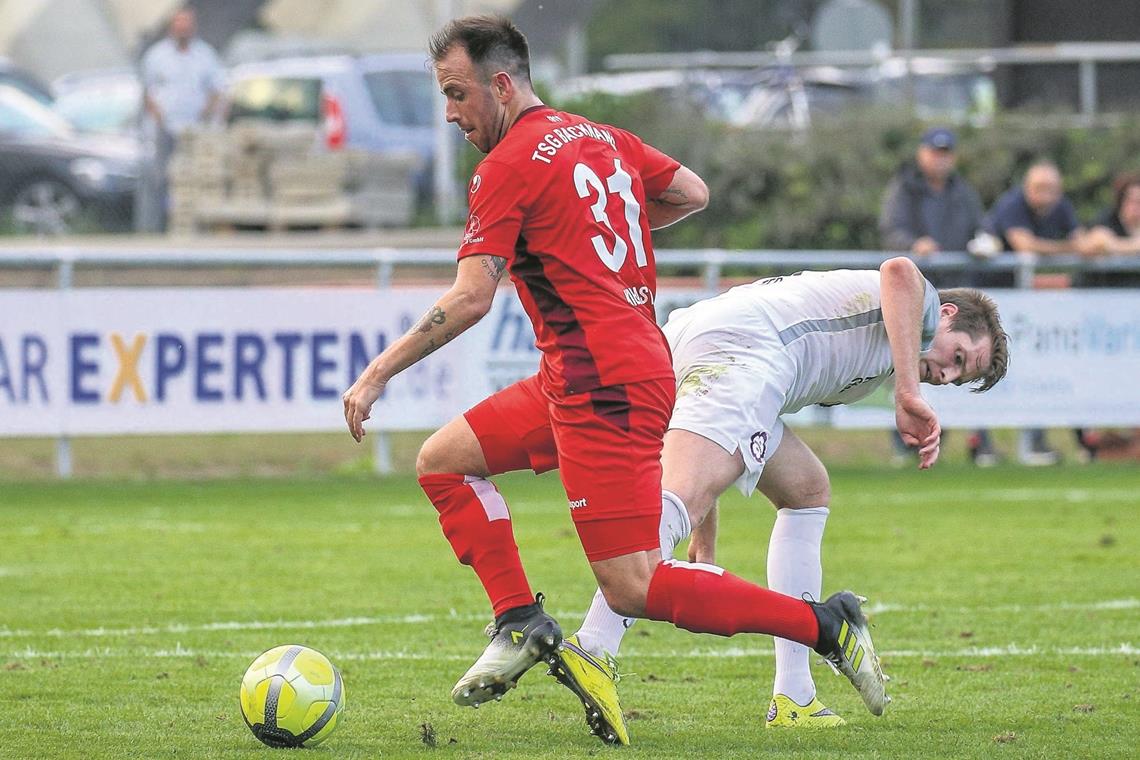 Fällt vermutlich für die komplette Saison aus: TSG-Fußballer David Kienast. Foto: A. Becher