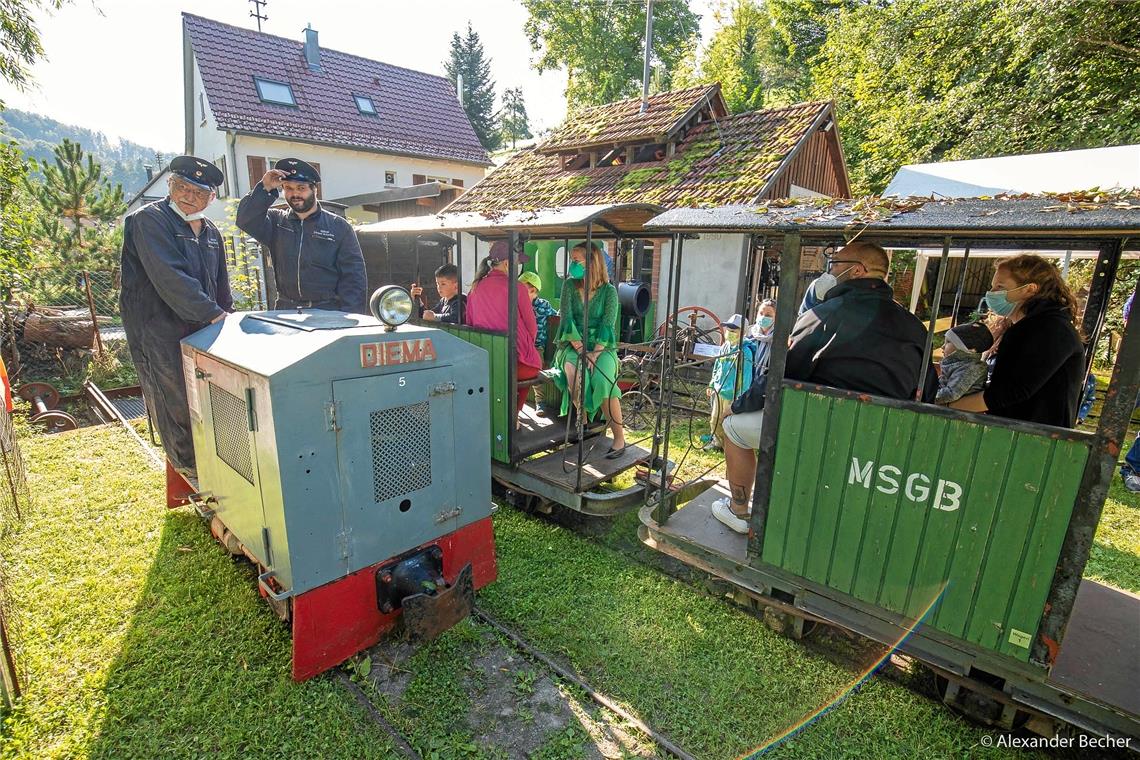 Fahrtag bei der MSG Gartenbahn in Spiegelberg. Foto: A. Becher