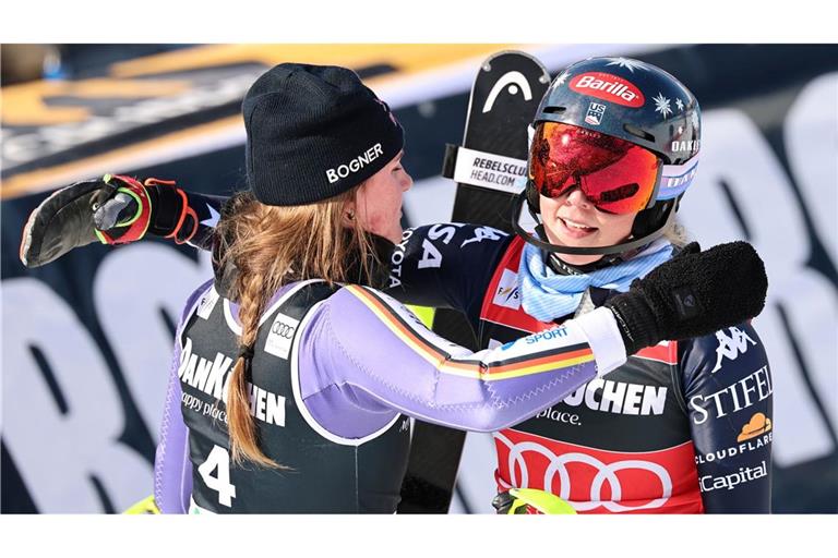 Faire Rivalinnen: Emma Aicher (l) und Mikaela Shiffrin.