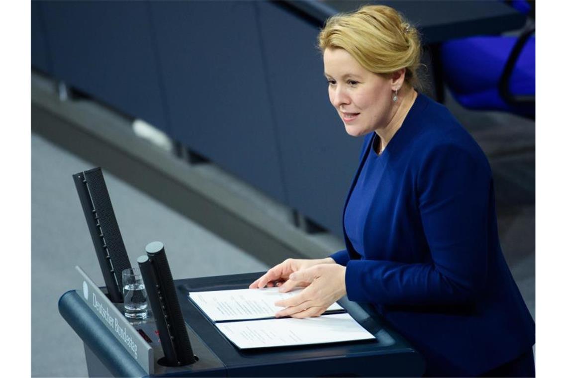 Familienministerin Franziska Giffey (SPD). Foto: Gregor Fischer/dpa