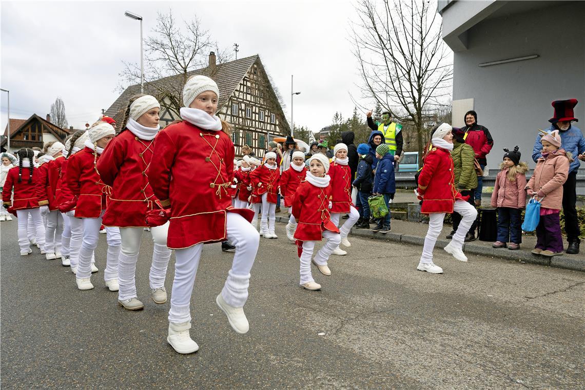 Faschingsumzug durch die Ortsmitte von Sulzbach an der Murr.
