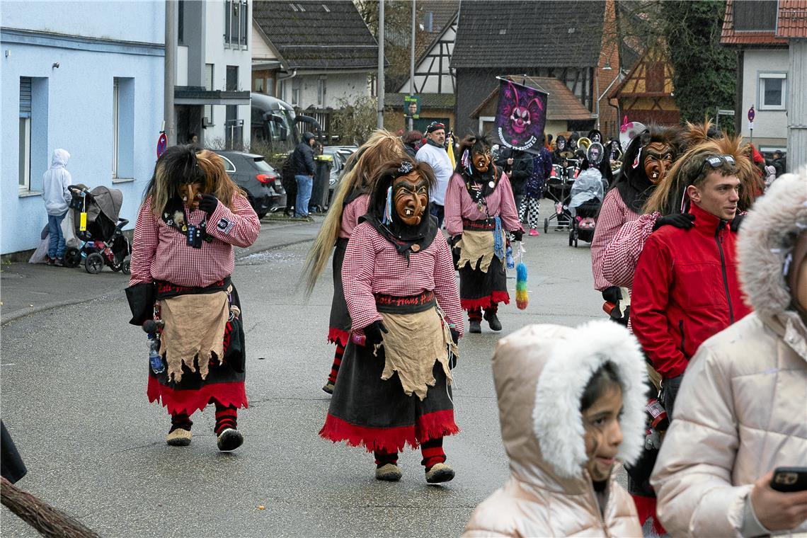 Faschingsumzug durch die Ortsmitte von Sulzbach an der Murr.