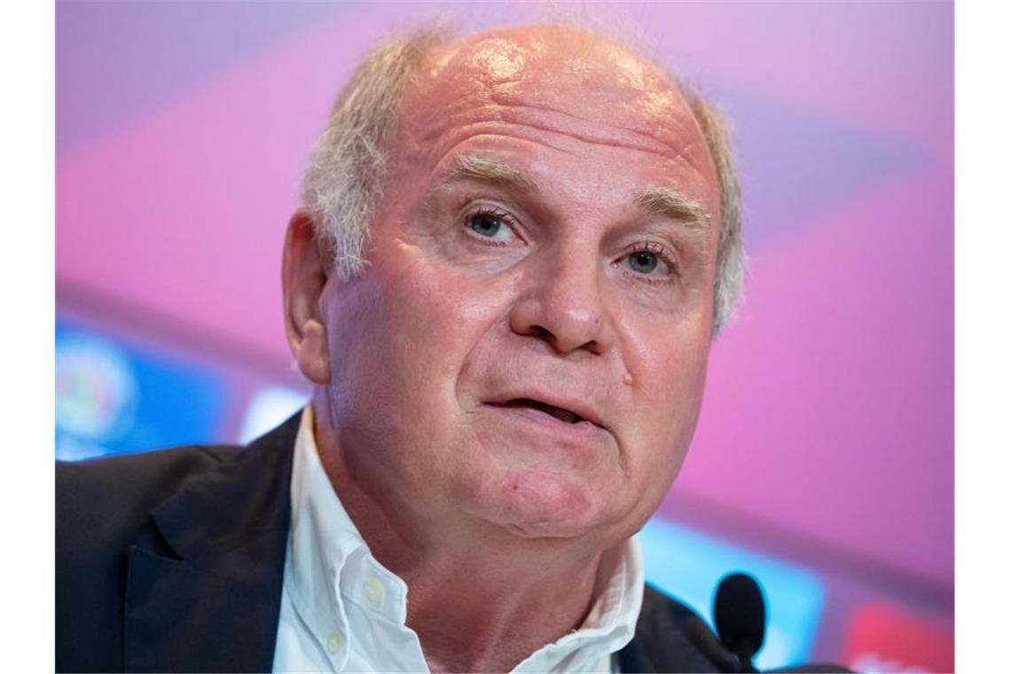 Hoeneß: Meisterturnier in München „große Chance“ FC-Bayern Ehrenpräsident Uli Hoeneß hofft auf einen Schub für den Basketball. Foto: Sven Hoppe/dpa
