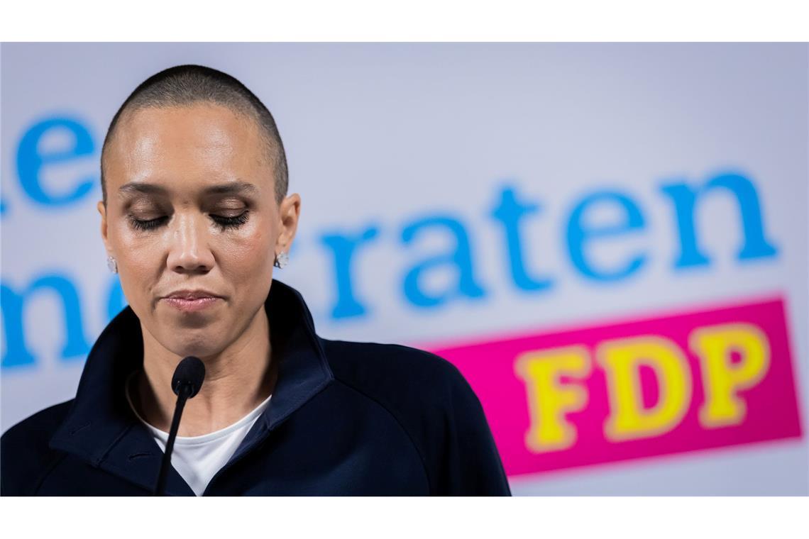 FDP-Generalsekretärin Büttner musste bereits die zweite herbe Wahlniederlage in diesem Jahr erklären.