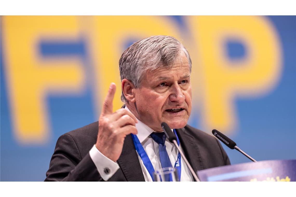 FDP-Landeschef Hans-Ulrich Rülke plädiert für «rote Linien» statt einer Brandmauer gegen die AfD. (Archivfoto) 