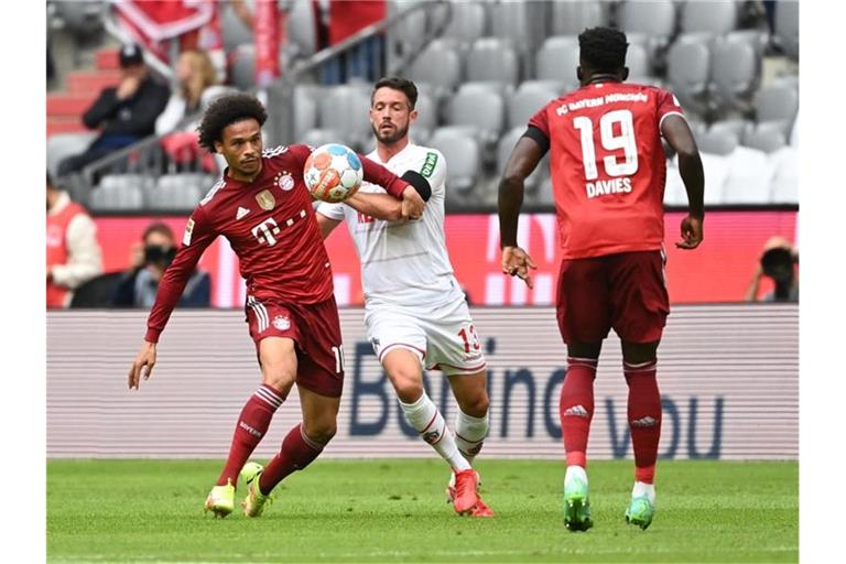 Fehlte gegen Köln nicht nur gegen Mark Uth die Durchschlagskraft: Bayern-Profi Leroy Sane (l). Foto: Sven Hoppe/dpa