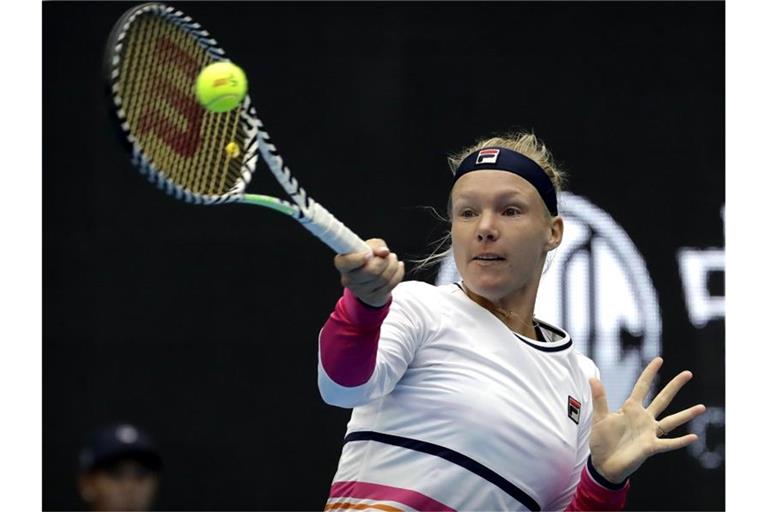 Feierte als Nachrückerin gleich einen Sieg: Kiki Bertens. Foto: Mark Schiefelbein/AP/dpa