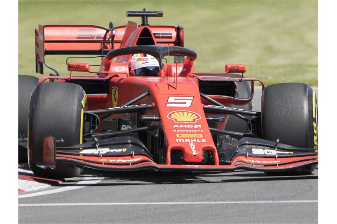 Ferrari-Pilot Sebastian Vettel fuhr beim Training im Kanada auf Platz zwei. Foto: Graham Hughes/The Canadian Press/AP
