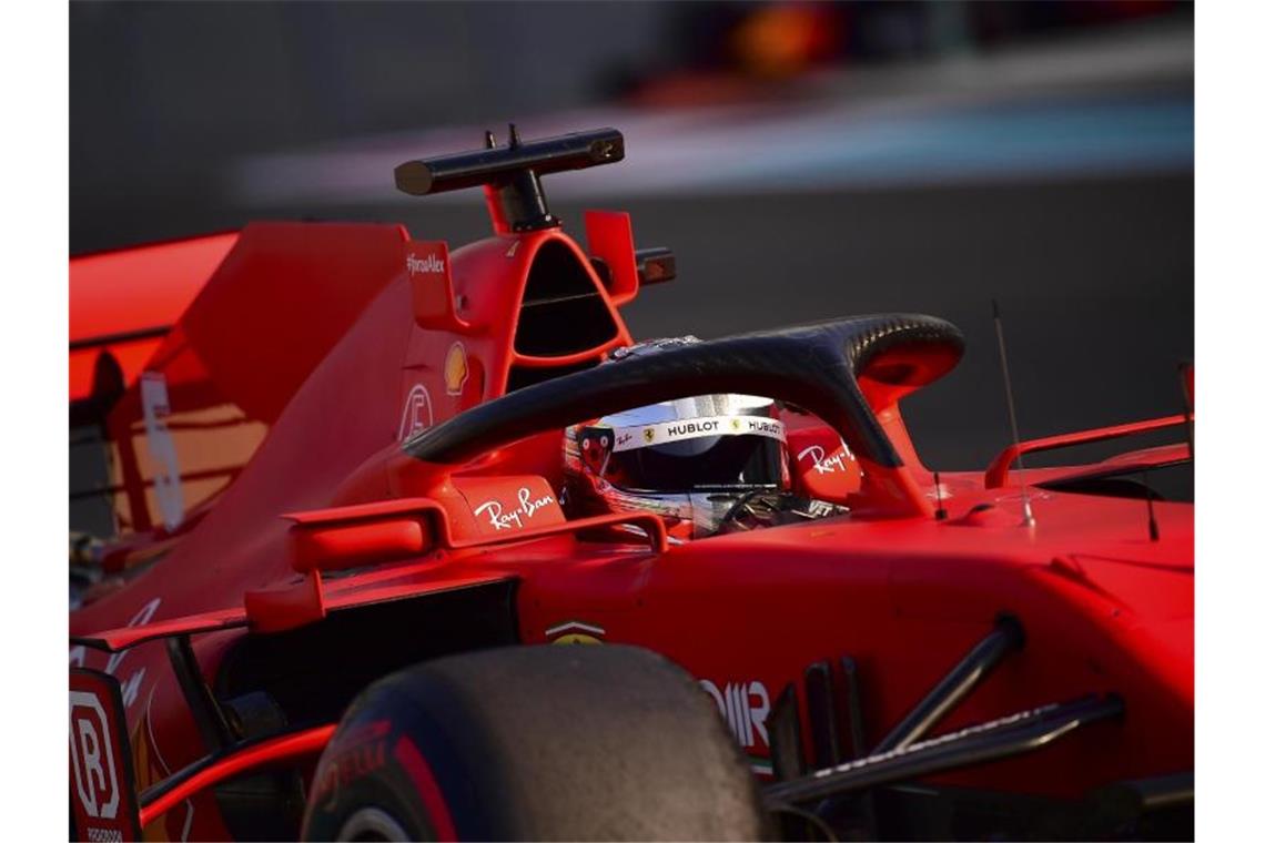 Ferrari-Pilot Sebastian Vettel konnte in Abu Dhabi nicht in die Punkte fahren. Foto: Giuseppe Cacace/Pool AFP/AP/dpa
