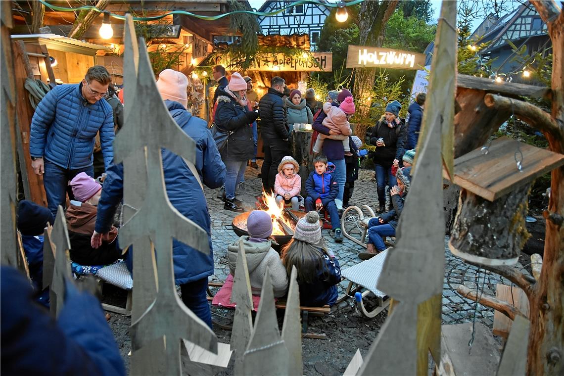 Feuerschalen beim Holzwurm in Großhöchberg.