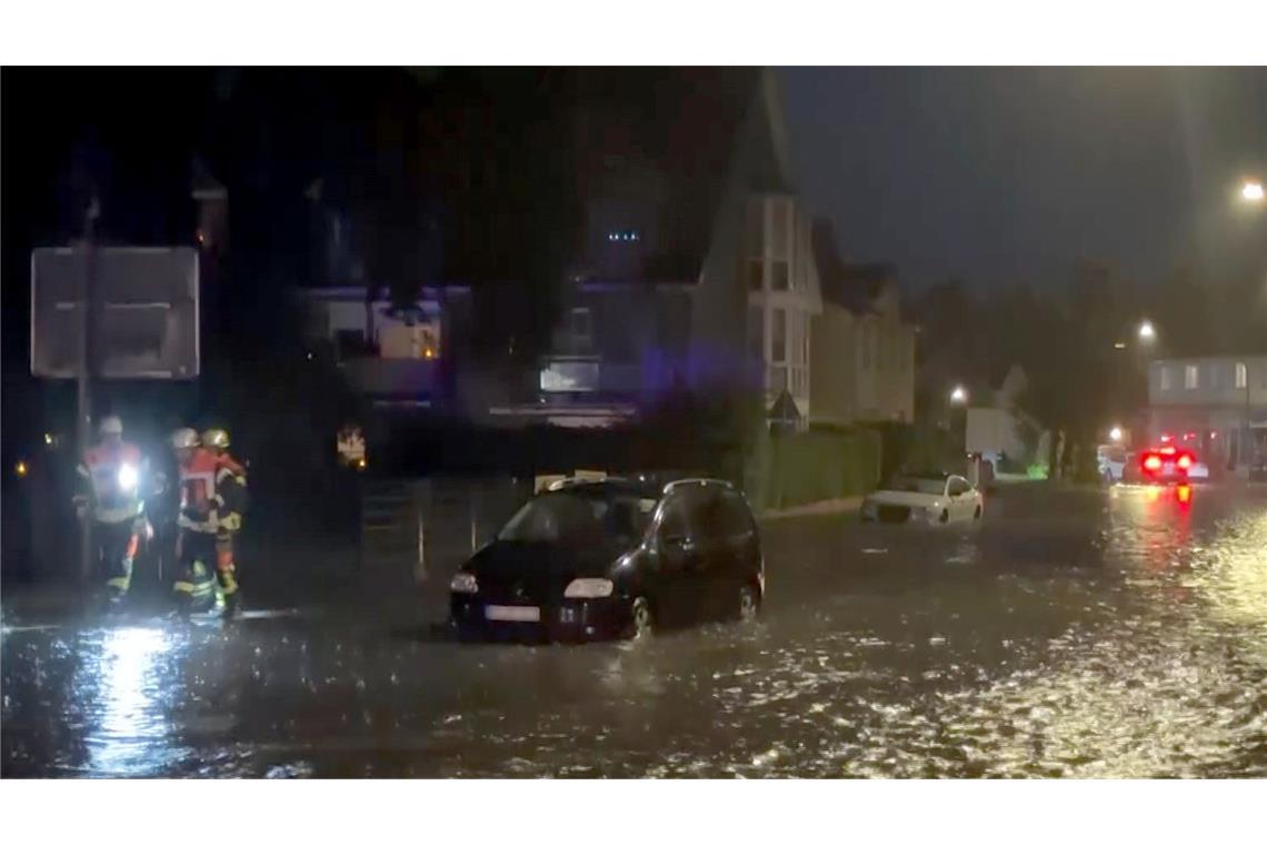 Unwetter und Starkregen über Deutschland
