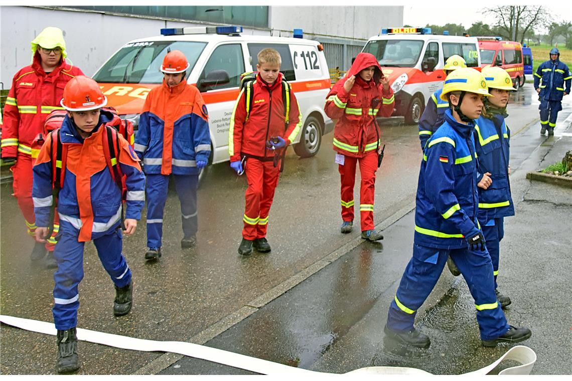 Feuerwehr-Jugend-Großübung „Rescue Base Alpha“.Übung der Jugendabteilungen  THW,...