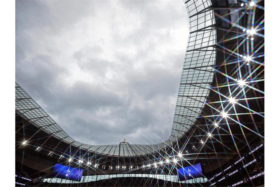 Finalort der Fußball-EM 2021: Das Wembley-Stadion in London. Foto: Glyn Kirk/Nmc Pool/PA Wire/dpa