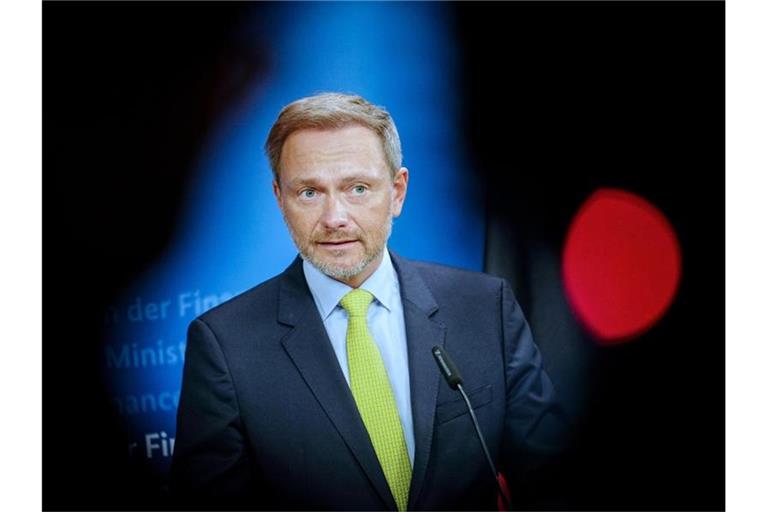 Finanzminister Christian Lindner (FDP) bei einer Pressekonferenz in Berlin. Foto: Kay Nietfeld/dpa